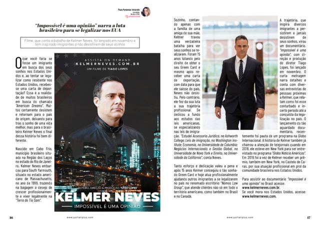 Portal R+, article by journalist Thaís Partamian Victorello, pp. 16–17
